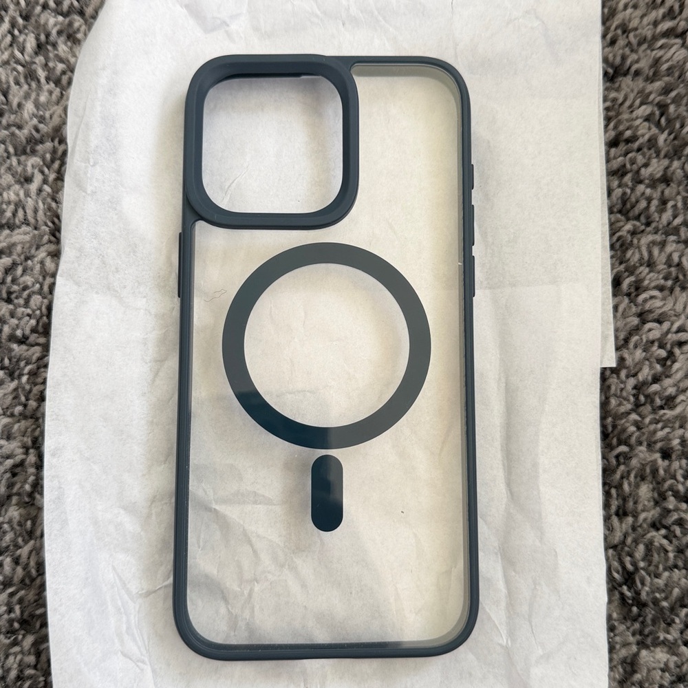 iPhone 15 Pro Max Clear/Blue Phone Case